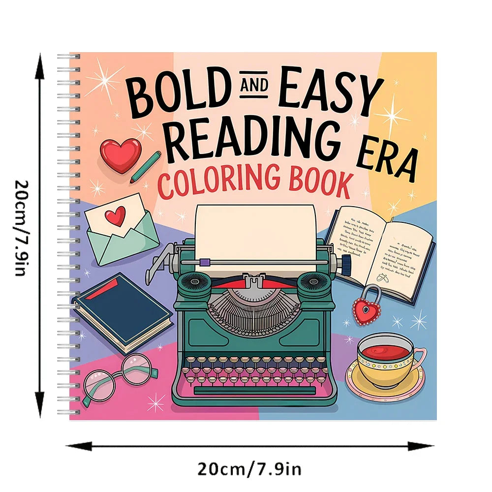 Easy Reading Era Coloring Book for Adult Colouring Book, Birthday Day Gift, Back to School Supplies, Adults Cute Drawing Book