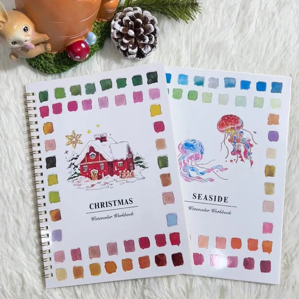 Children's Watercolor Practice Book Coloring Book Beginner Friendly Birds Watercolor Workbooks Art Crafts Painting Supplies