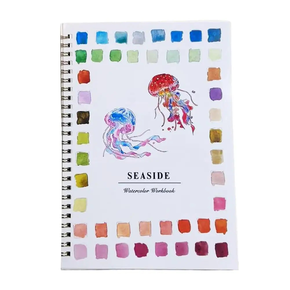 Children's Watercolor Practice Book Coloring Book Beginner Friendly Birds Watercolor Workbooks Art Crafts Painting Supplies
