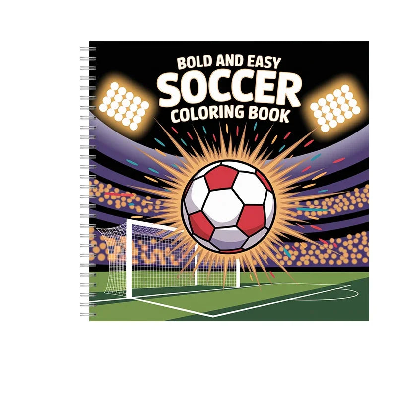 Easy Soccer Bold-easy Patterns Coloring Book for Adults Cute Drawing Book Perfect Gift for Birthday Back to School Art Supplies