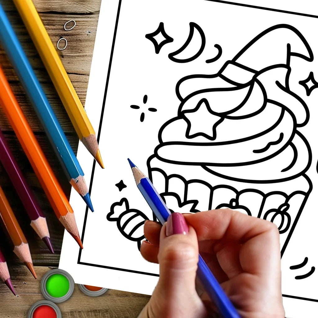 Easy Witchy Vibes Coloring Book for Adult Colouring Book, Birthday Day Gift, Back to School Supplies, Adults Cute Drawing Book