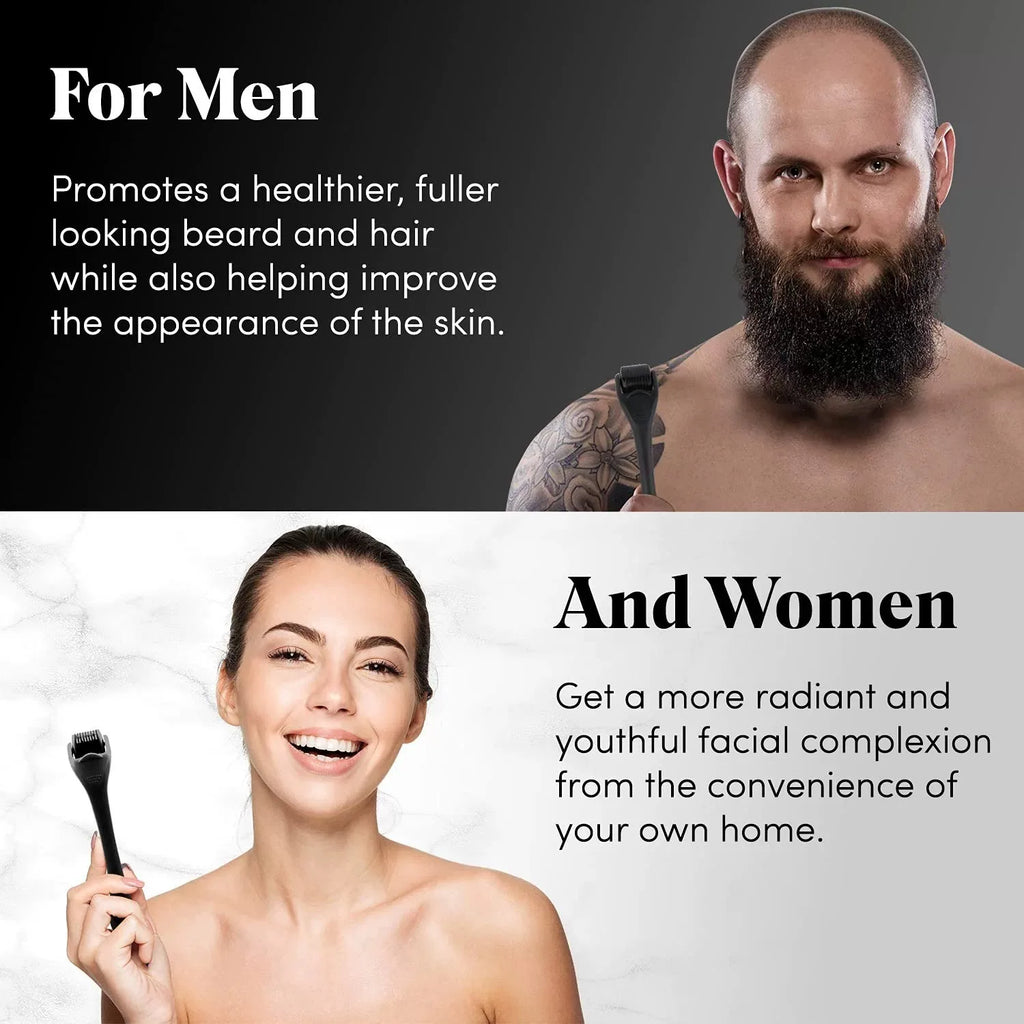 Professional 540 Needles for Facial Body Hair Growth Derma Roller for Skin Beard Beard Growth Micro Face Roller For Skin Care