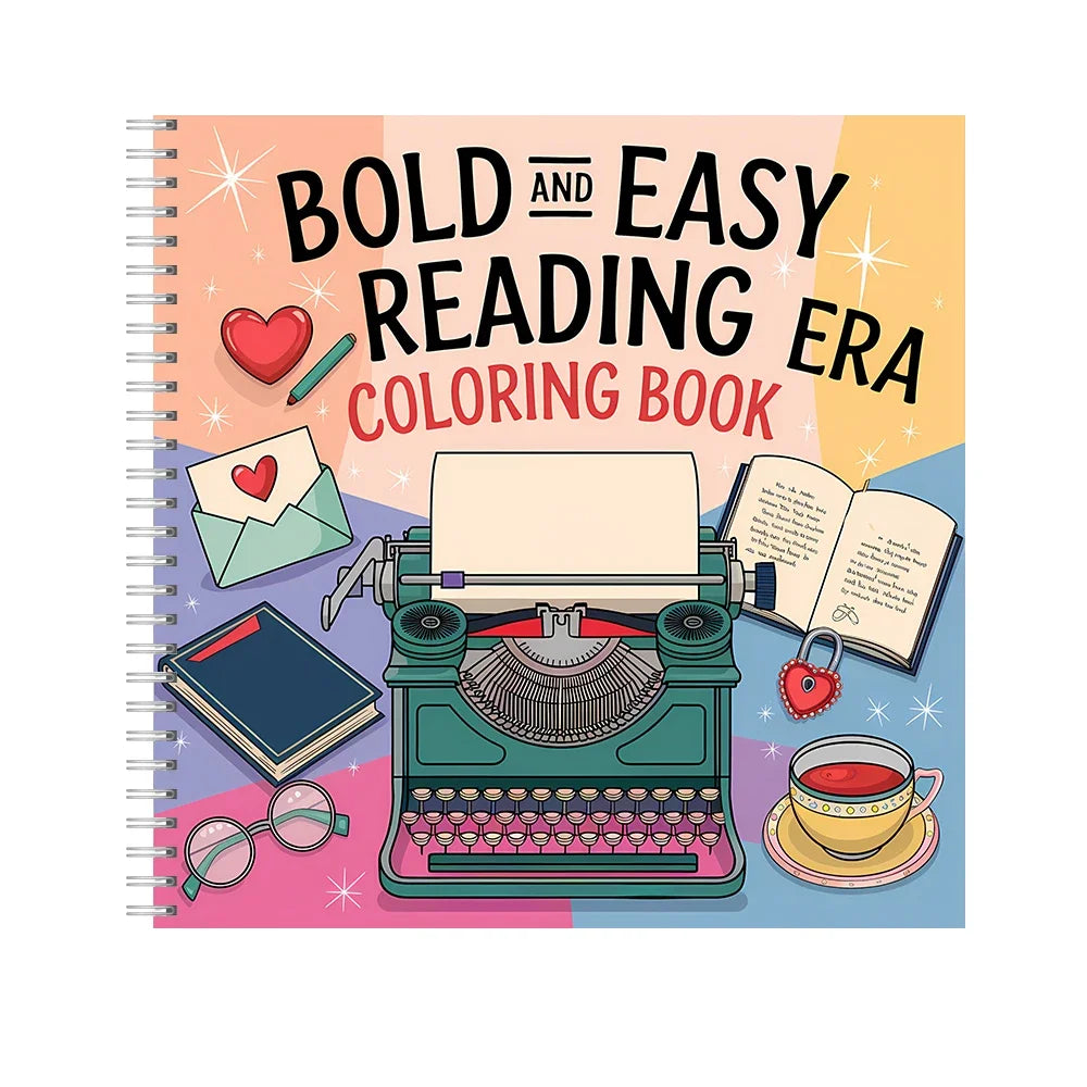 Easy Reading Era Coloring Book for Adult Colouring Book, Birthday Day Gift, Back to School Supplies, Adults Cute Drawing Book