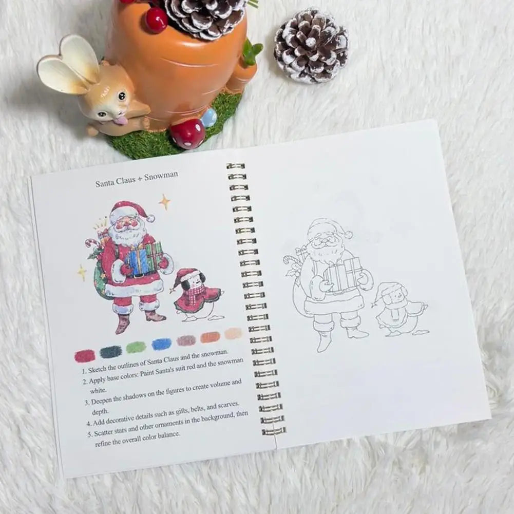 Children's Watercolor Practice Book Coloring Book Beginner Friendly Birds Watercolor Workbooks Art Crafts Painting Supplies