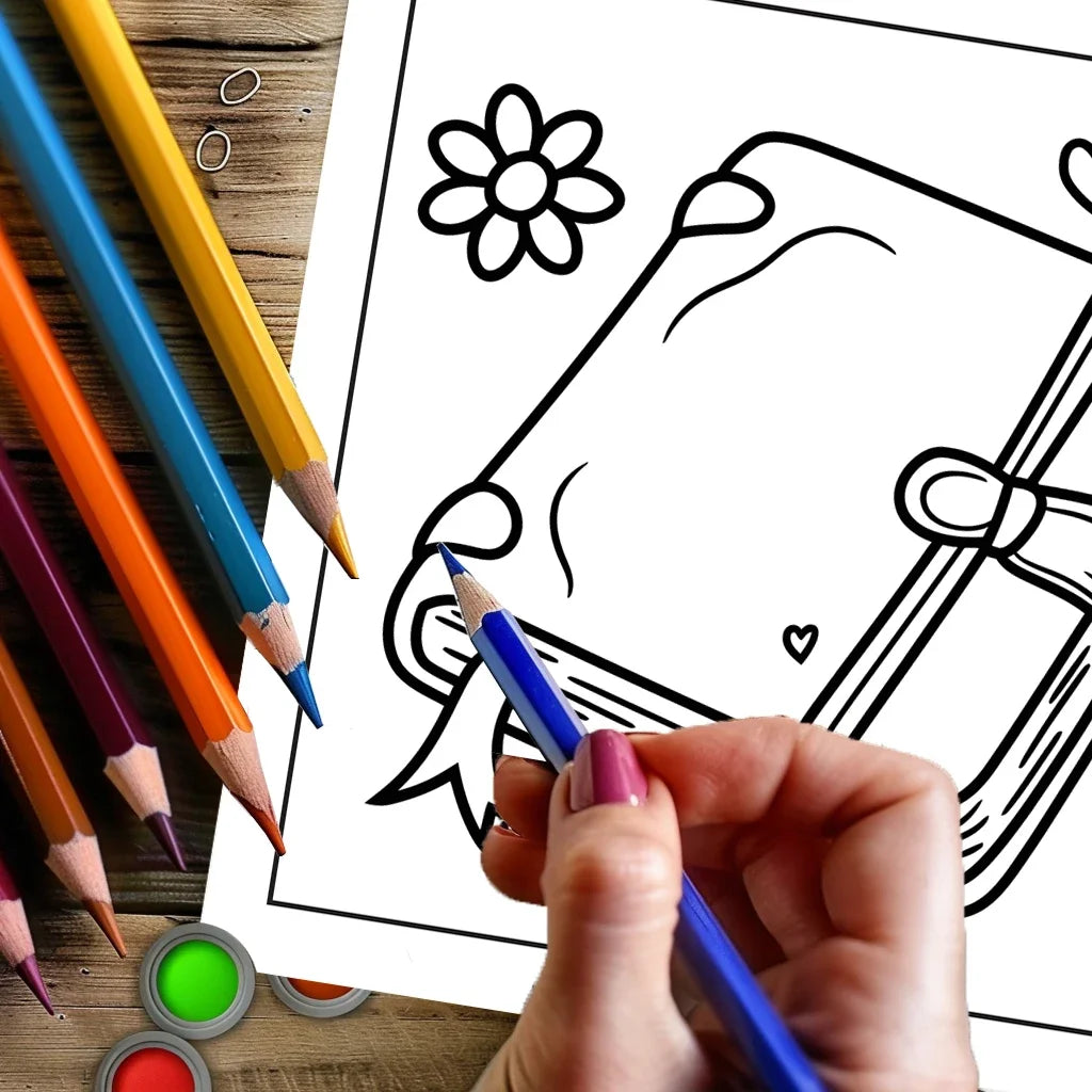 Easy Reading Era Coloring Book for Adult Colouring Book, Birthday Day Gift, Back to School Supplies, Adults Cute Drawing Book