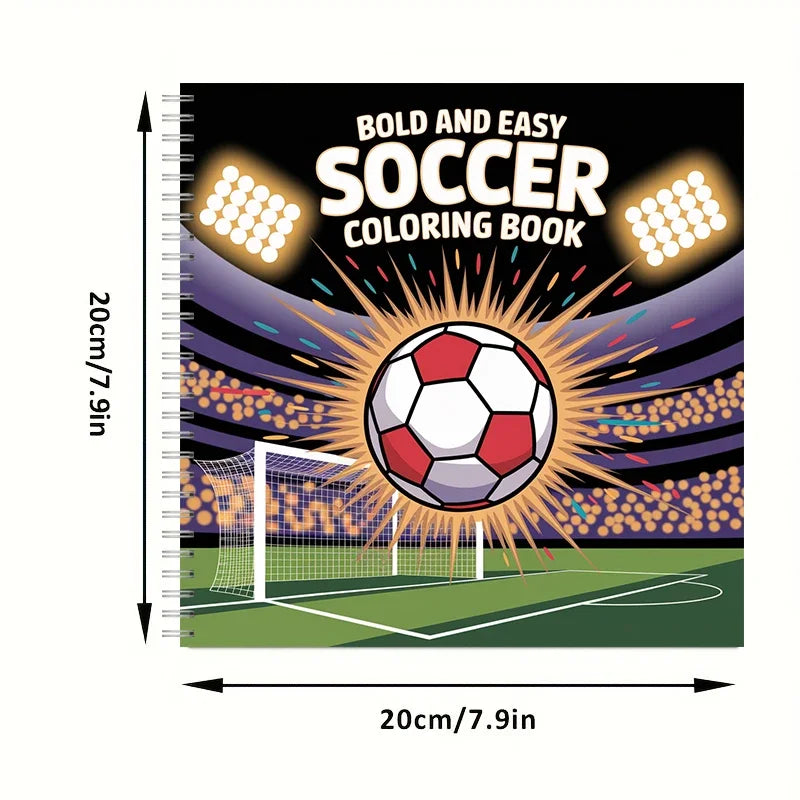 Easy Soccer Bold-easy Patterns Coloring Book for Adults Cute Drawing Book Perfect Gift for Birthday Back to School Art Supplies