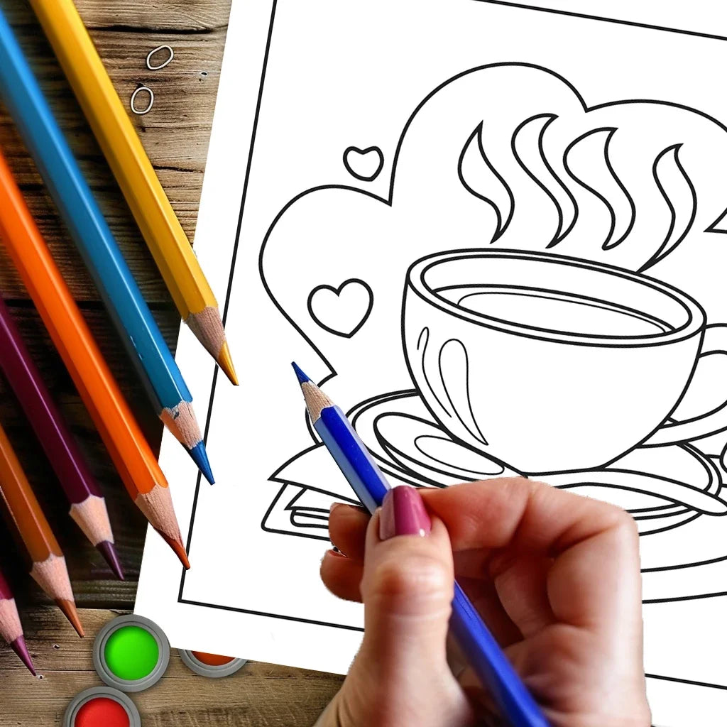Easy Reading Era Coloring Book for Adult Colouring Book, Birthday Day Gift, Back to School Supplies, Adults Cute Drawing Book